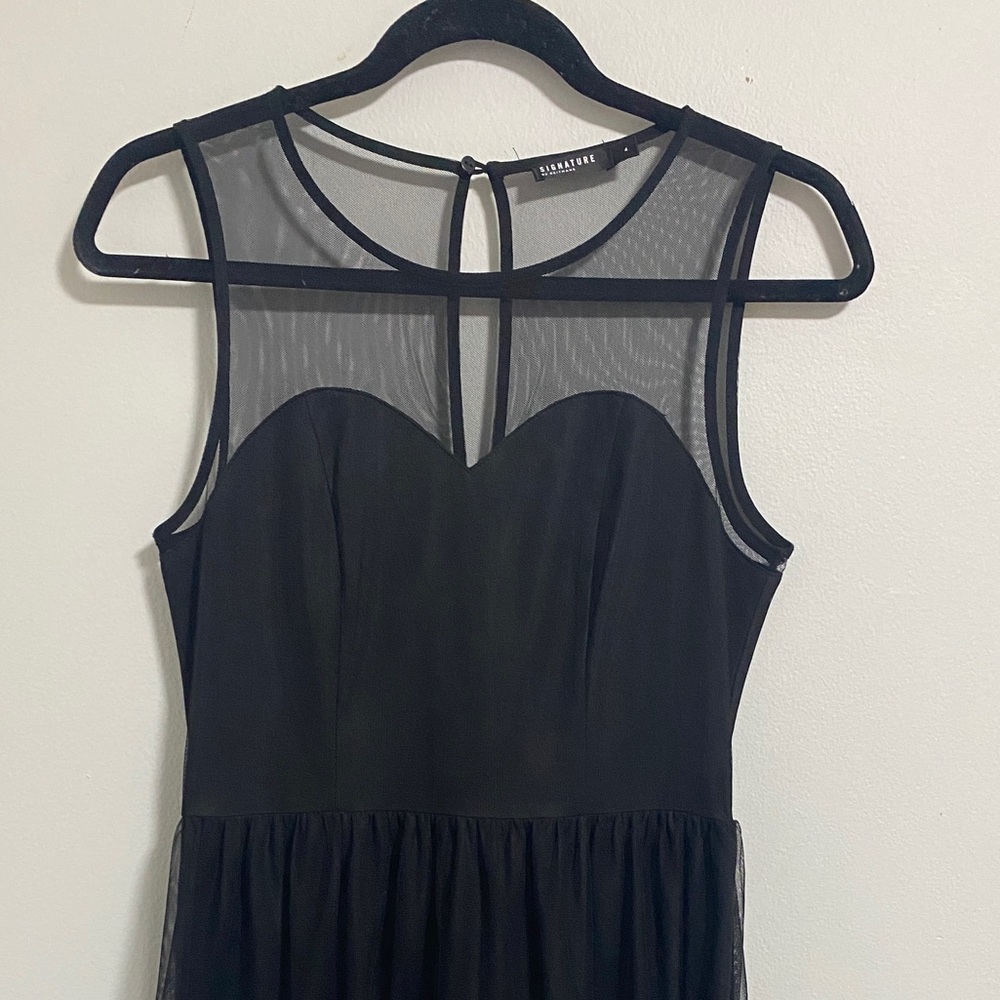 Black midi dress